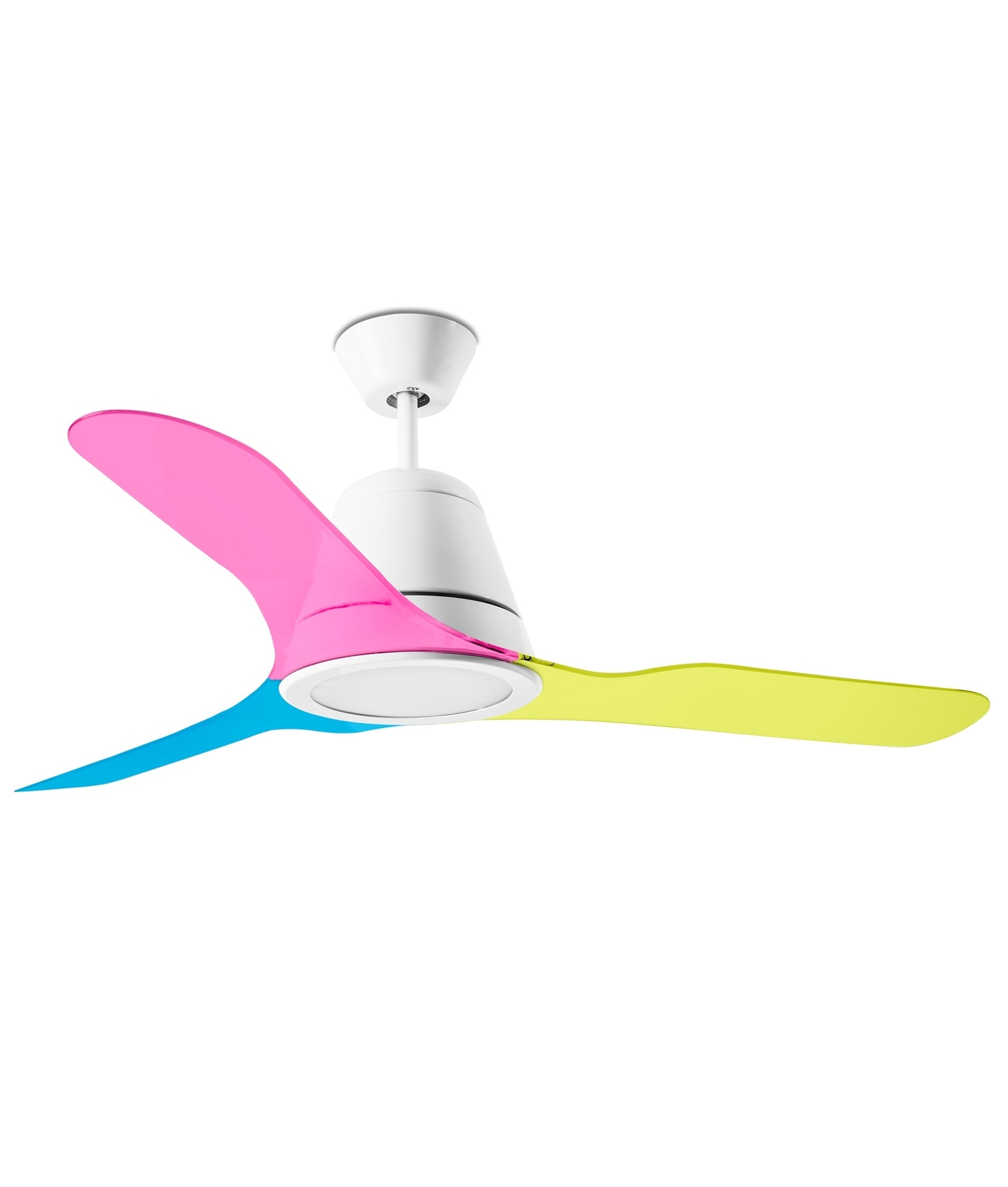 3 Blade Ceiling Fan With Acrylic Transparent Blades And Built In