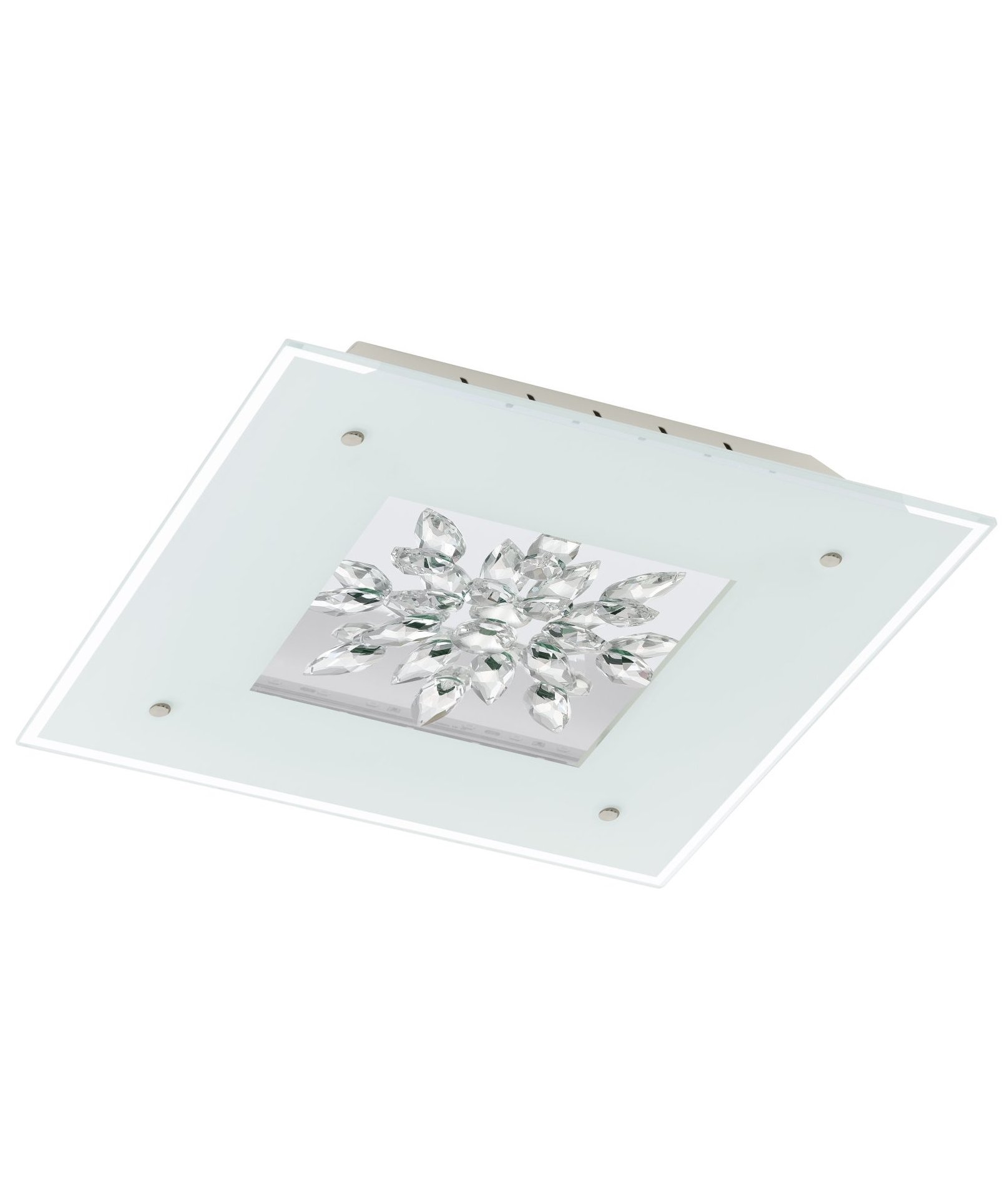 Square Semi Flush Glass Crystal Light Square Led Semi Flush Glass Crystal Light