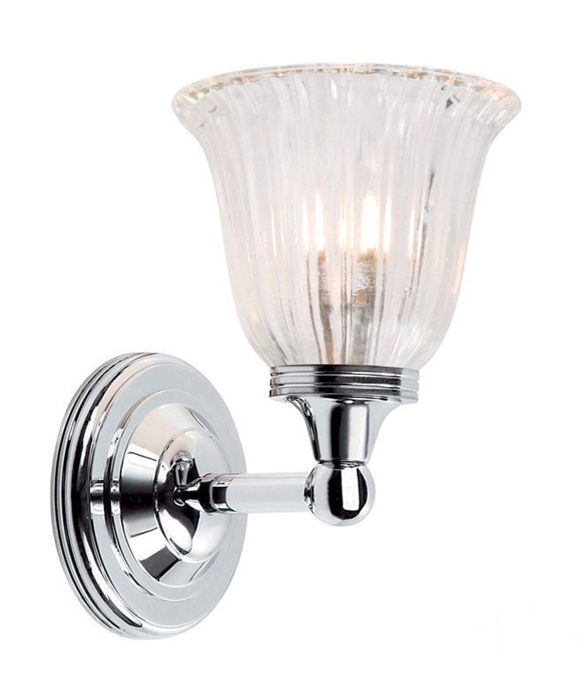 ip44 wall light for bathrooms with tulip shaped glass shade ip44 wall light for bathrooms with tulip shaped glass shade