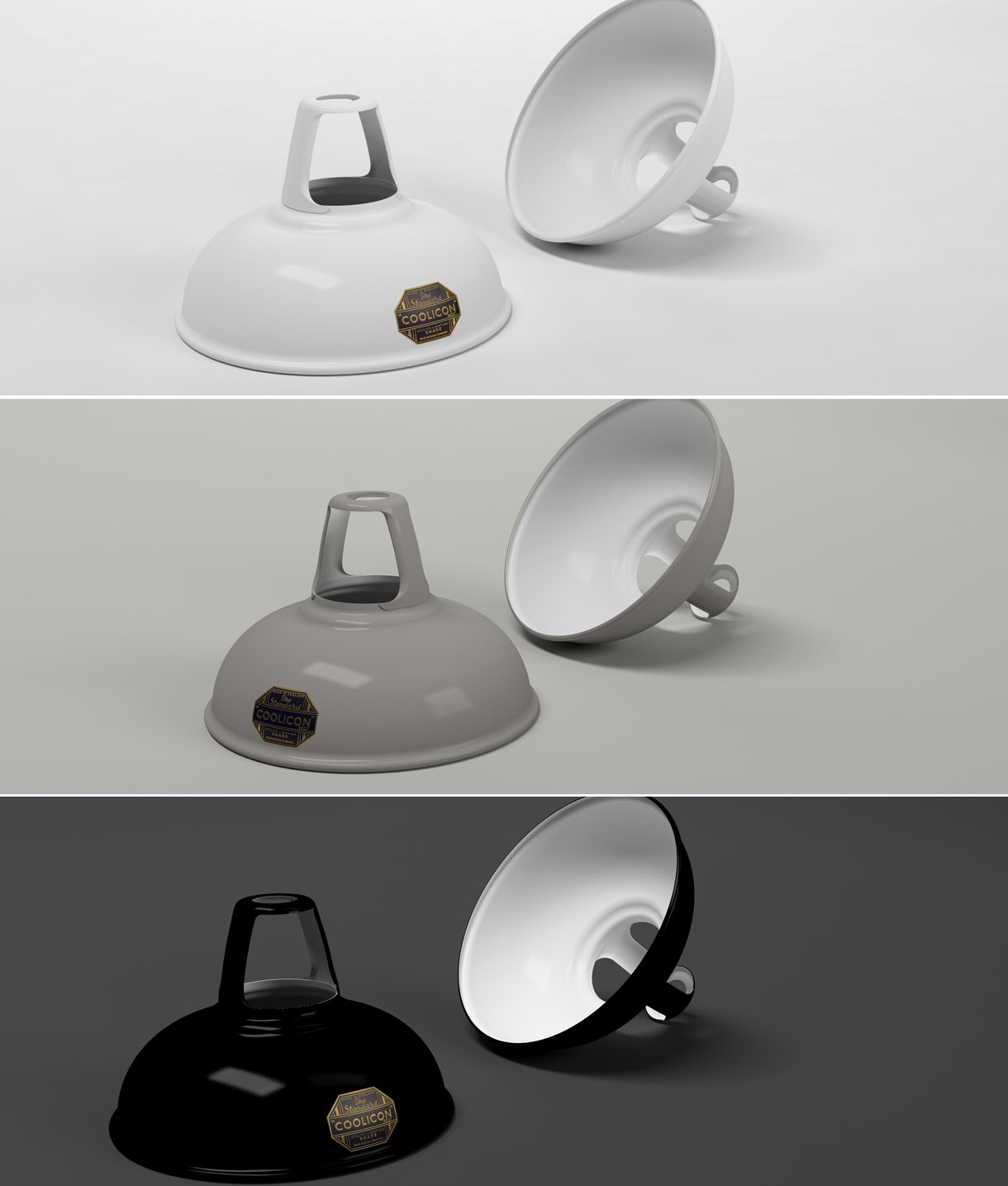 Coolicon Enamel Steel Lamp Shades Of Grey