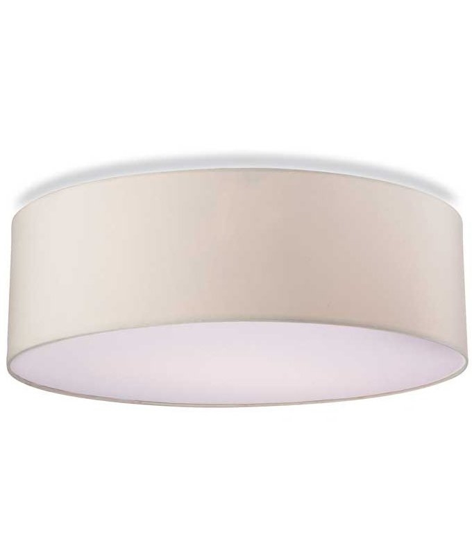 Twin Lamp Fabric Flush Drum Shade With Bottom Diffuser - Modern Flush Ceiling Lamp Shades