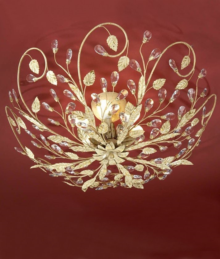 Ornate 6 Light Semi Flush Ceiling Light