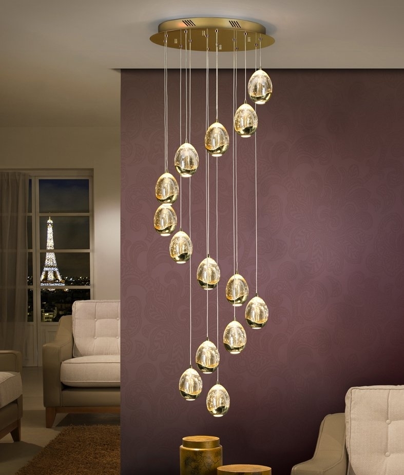 Long Drop Multi Light LED Pendant