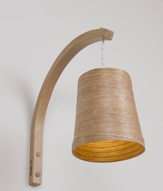 Wooden Helix Wall Light by Tom Raffield