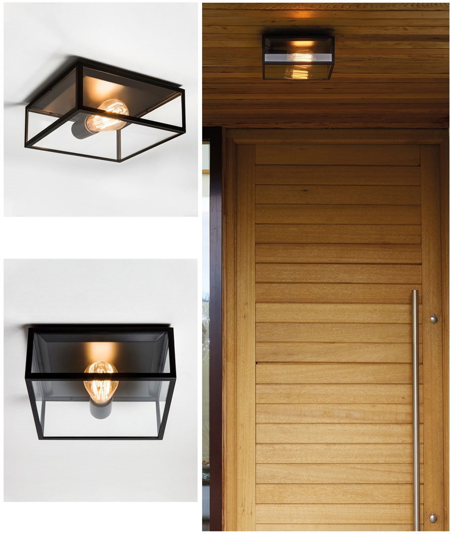 IP23 Square Flush Mounted Porch Light