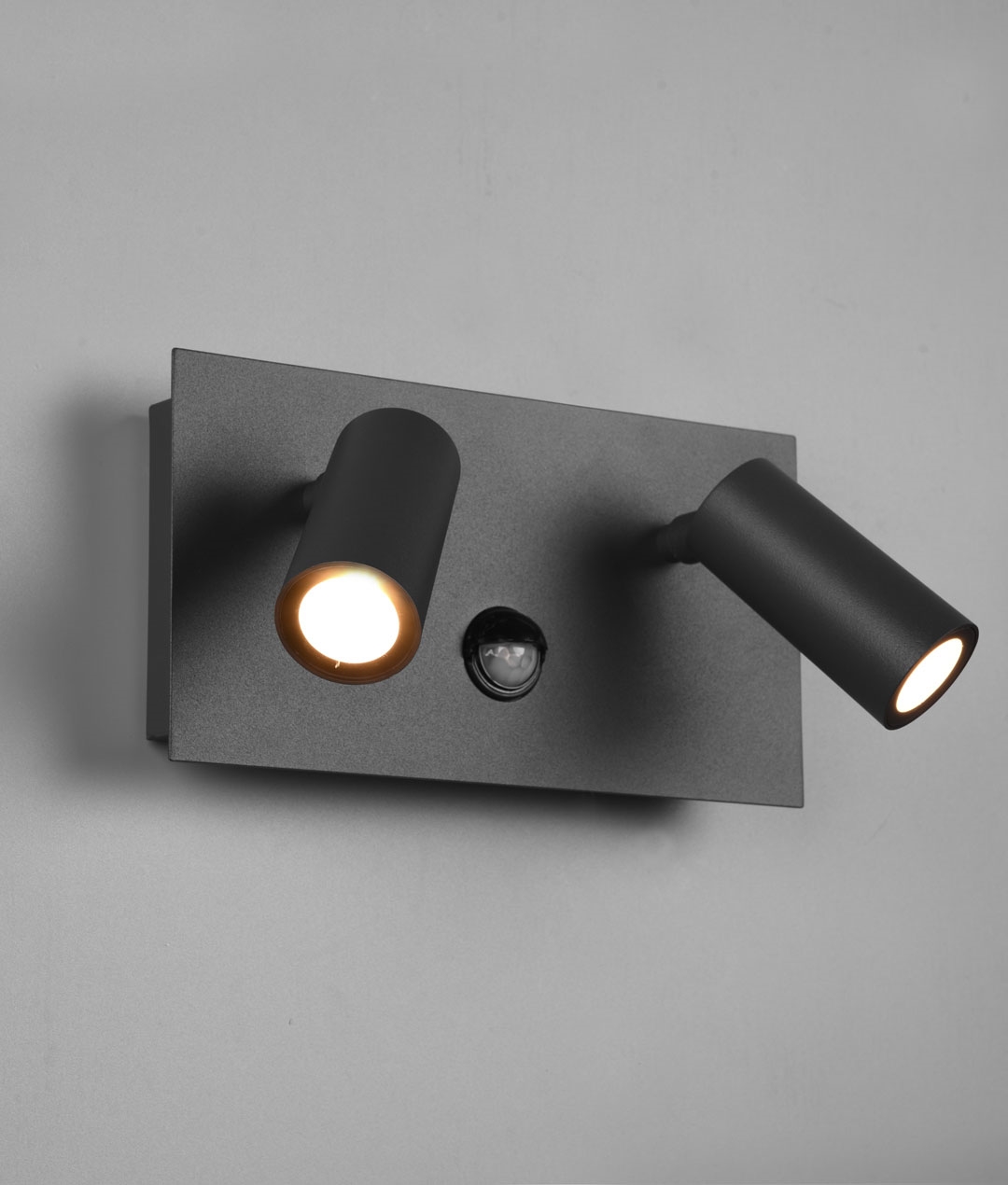 PIR LED Adjustable Double Spot Wall Light for Exterior Installation
