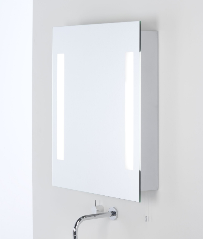 Illuminated Bathroom Cabinet With Shaver Socket 700mm X 600mm