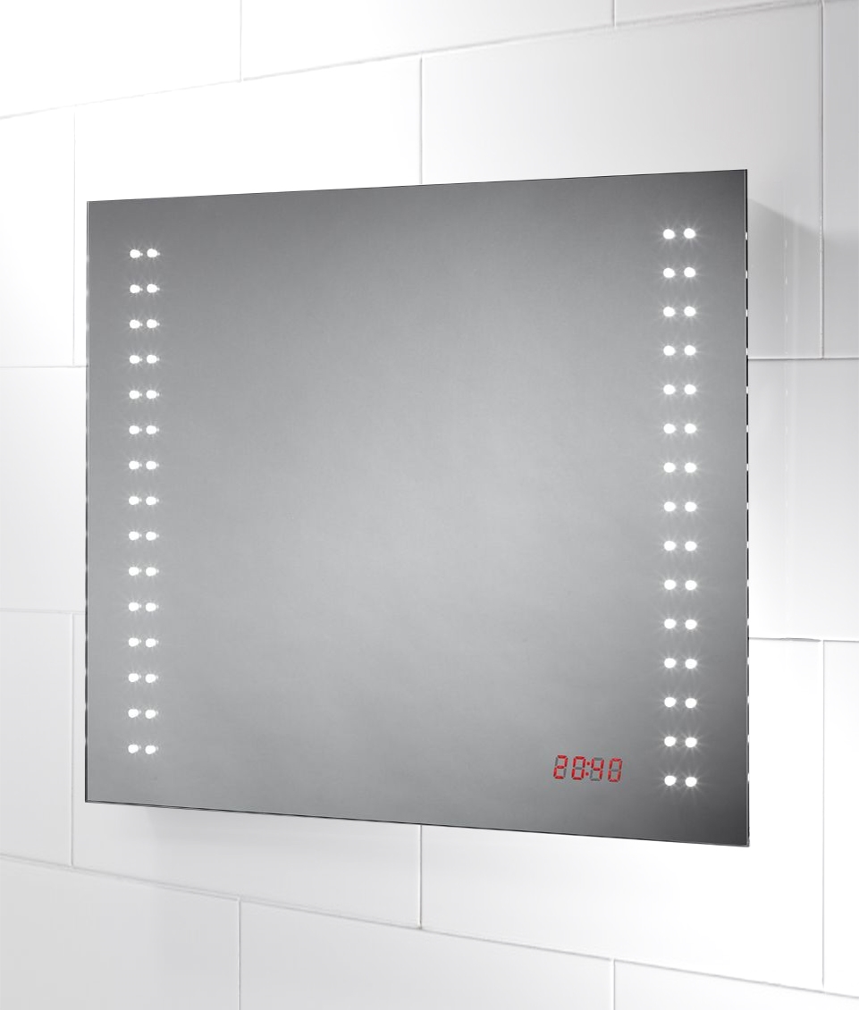 LED Bathroom Mirror Built-in LED Clock 600mm