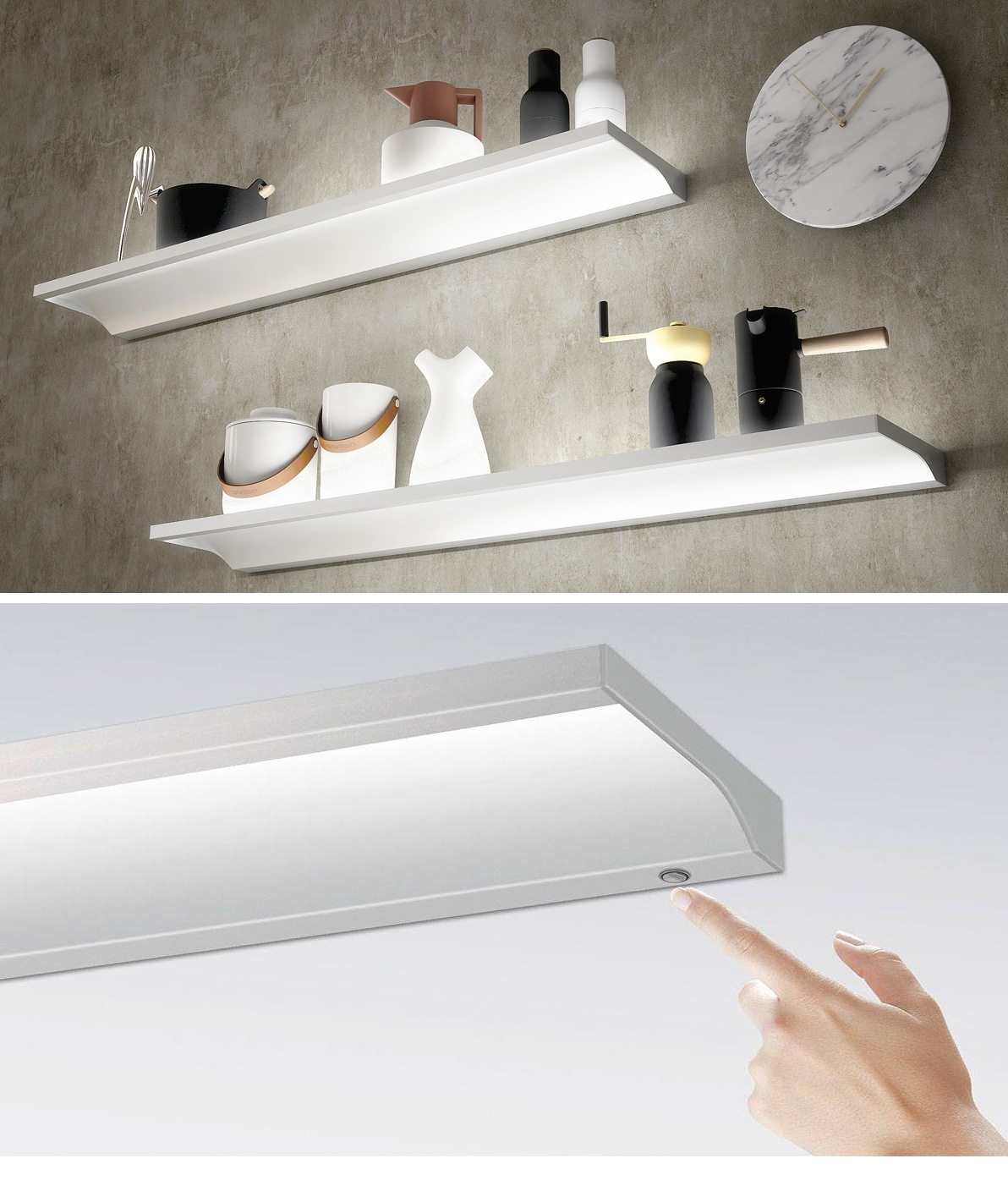 Slimline Illuminated LED Shelf 3 Sizes