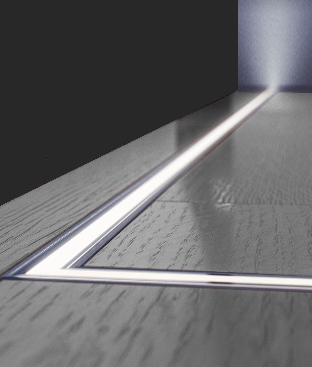 Recessed Aluminium LED Strip Light Profiles For Floor Lighting