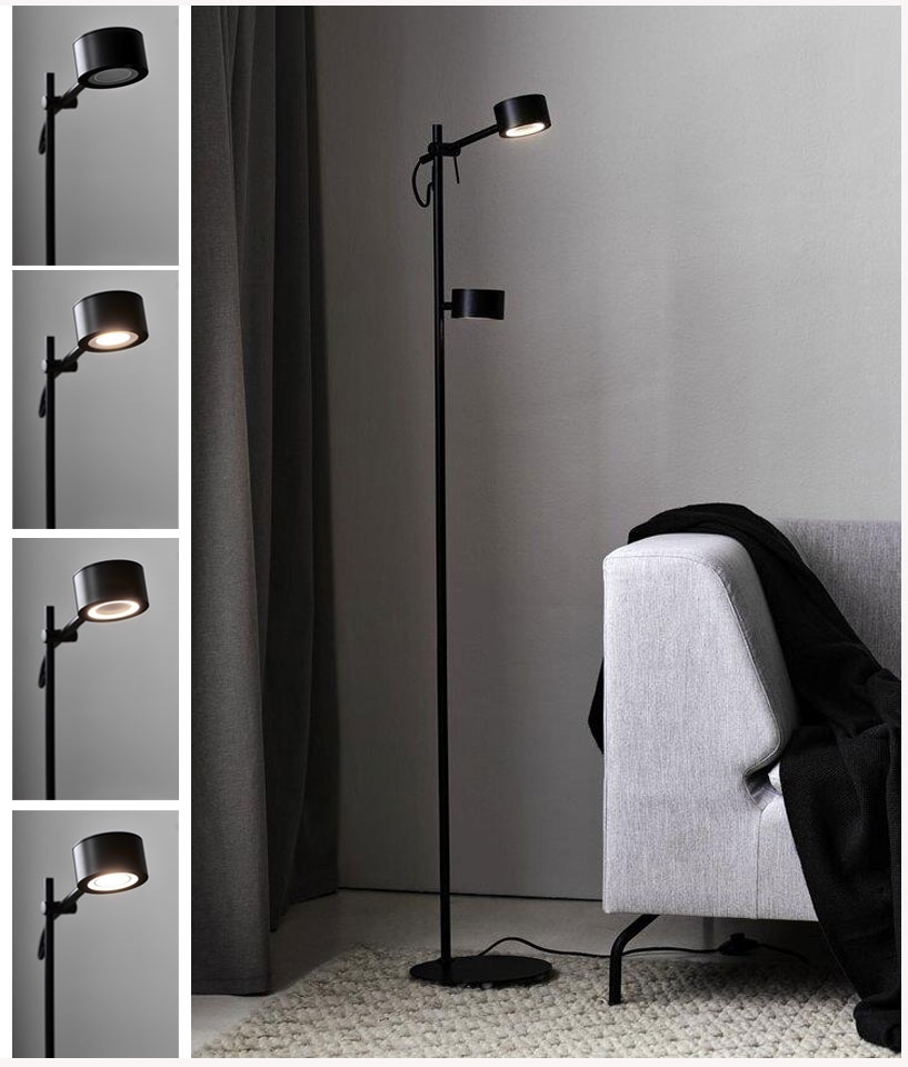 Slim Led Double Light Floor Lamp, Nordic Floor Lamp