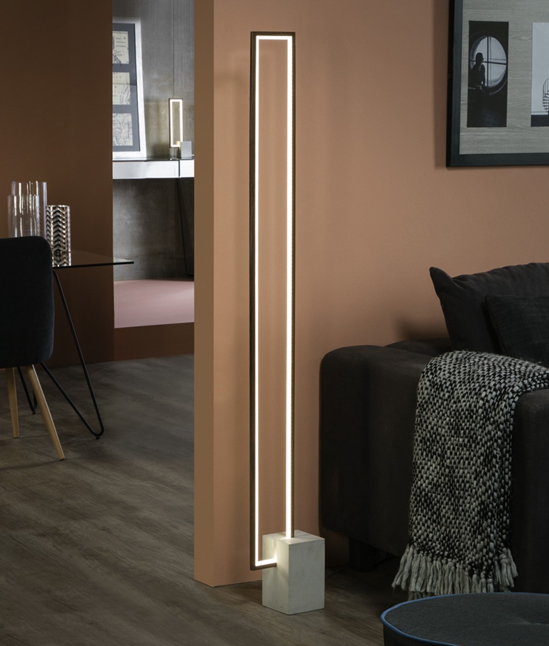 Led Tall Floor Lamp Angular And Ultra, Contemporary Led Floor Lamps Uk