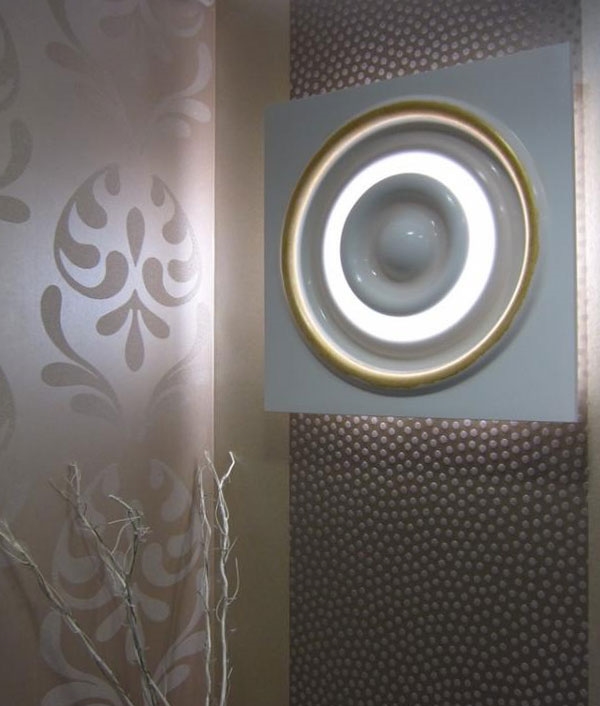 Large Backlit Plaster Wall Panel 650mm square for 55w T5 lamps