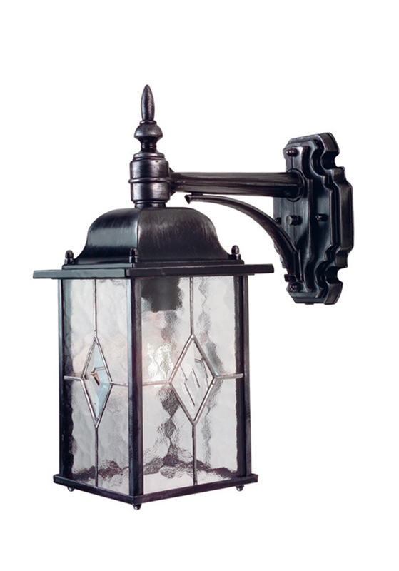 Hanging Leaded Glass Wall Lantern