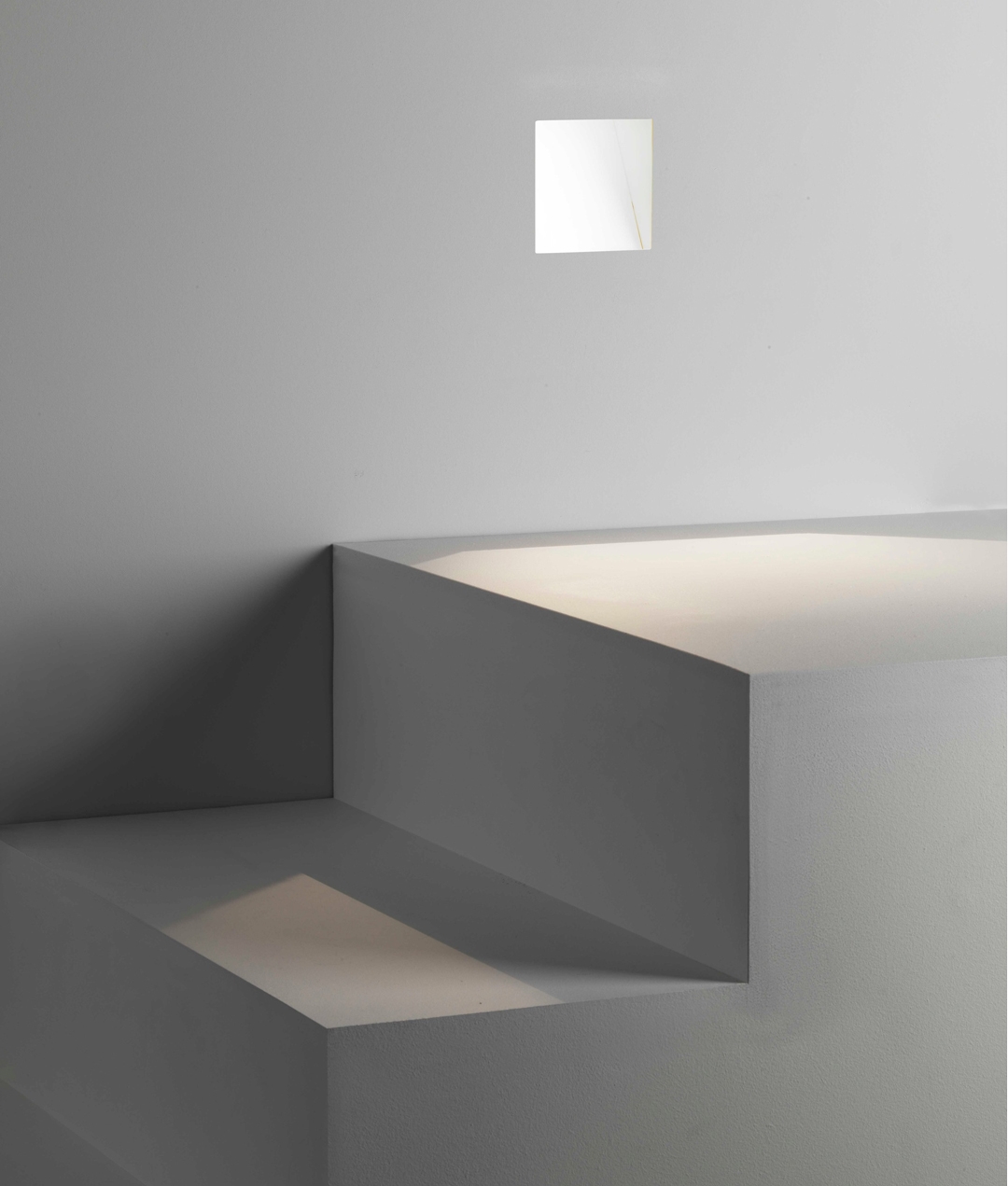 Square plaster shop wall lights