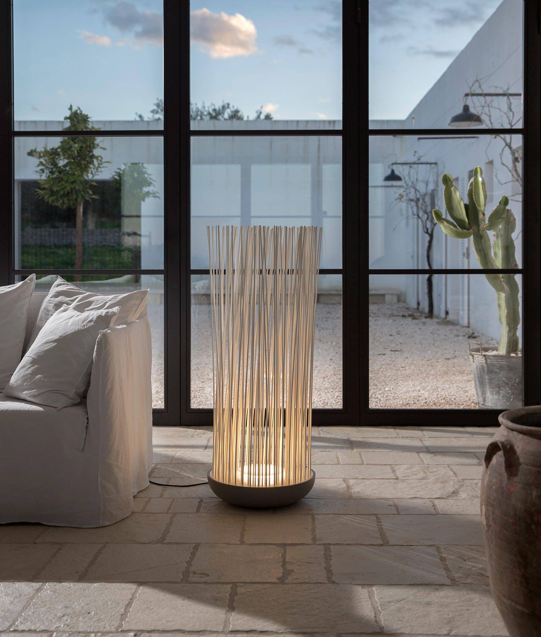 LED White Exterior Floor Light with Malleable Strands