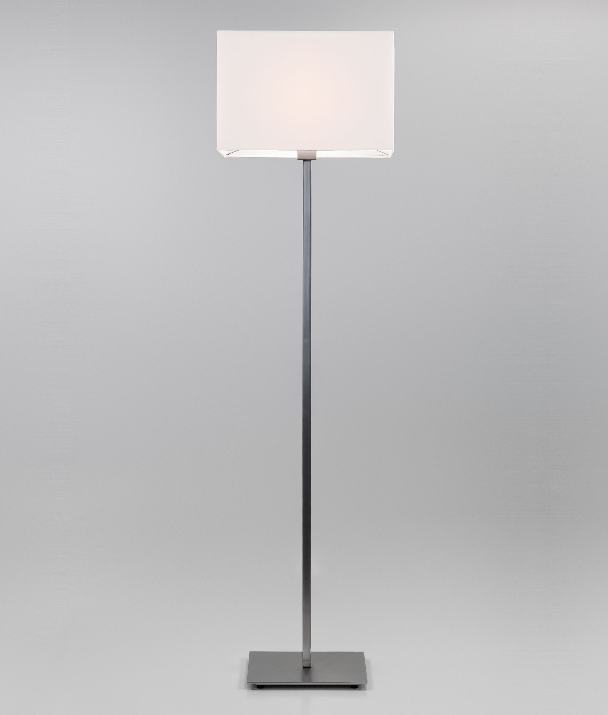 Floor Standing Lamp With A Square Stem, Square Floor Lamp Shade