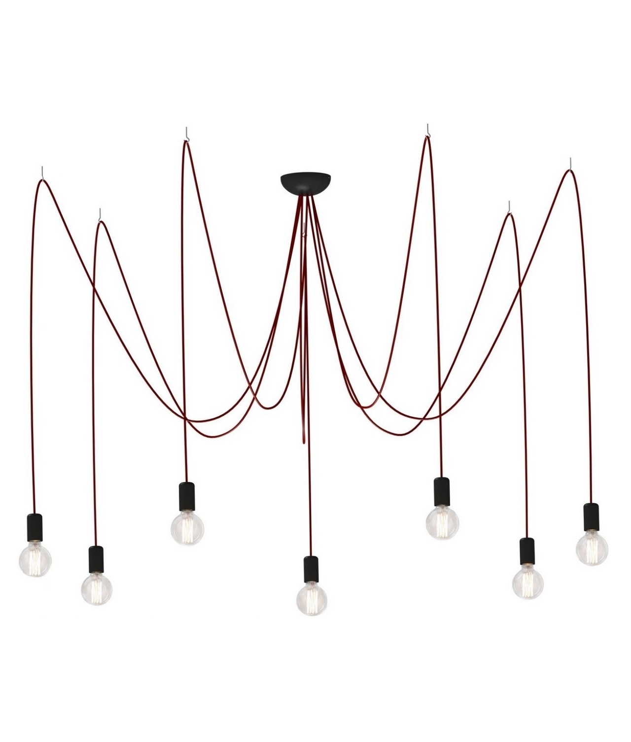 7 Flex Modern Bare Bulb Multi Light Chandelier Modern Bare Bulb Multi Flex Chandelier 7 Arm Available With 3 Colours Of