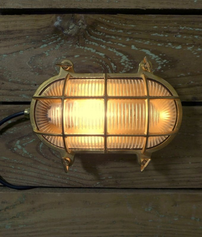 Marine Brass And Prismatic Glass Pill Bulkhead - Nautical Style Wall Lights Uk Marine Brass And Prismatic Glass Pill Bulkhead - Nautical Style Wall Lights Uk