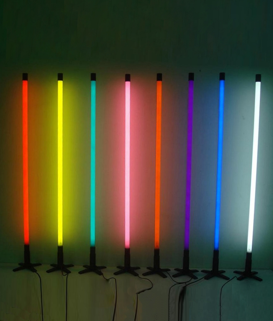 neon tube floor lamp colours slim light wall lamps modern lights lighting colour ultra 1370mm eight table tubes tall multiples