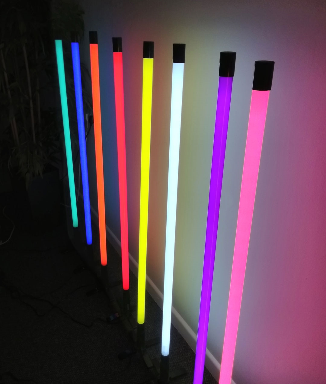 Neon Slim Tube Floor Or Wall Light In Eight Colours