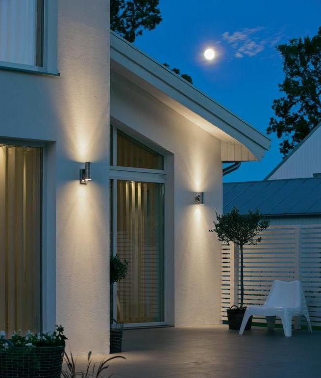 Up and Down PIR Motion Sensor Wall Light for Exterior Use