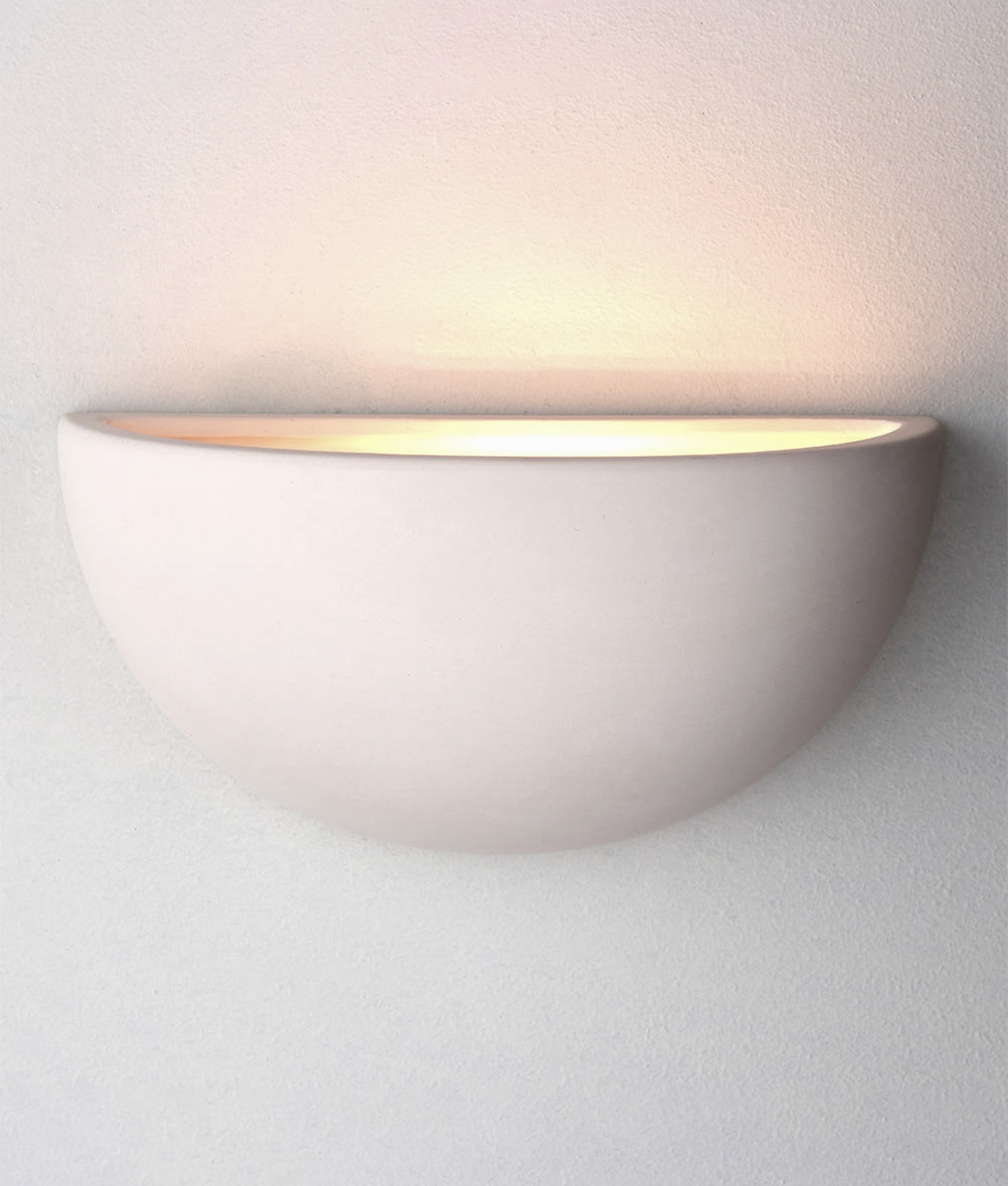 Plaster Wall Light Half Moon Shape Uplights