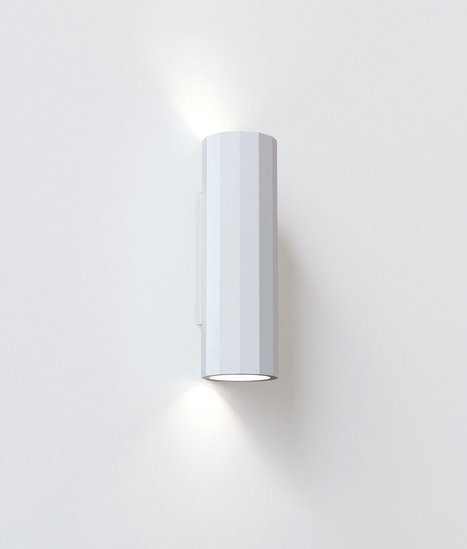 Faceted Plaster Up and Down GU10 Wall Light - Stylish Design & Can Be ...