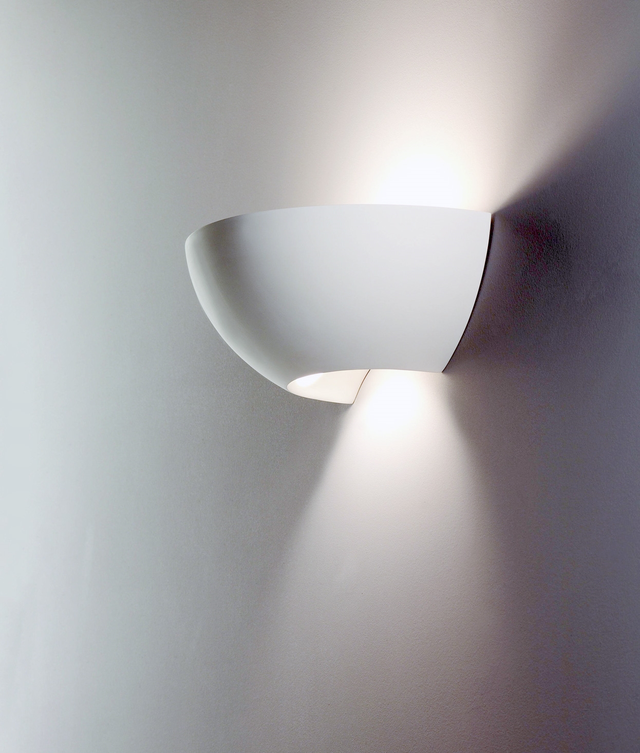 Plaster in wall shop lights