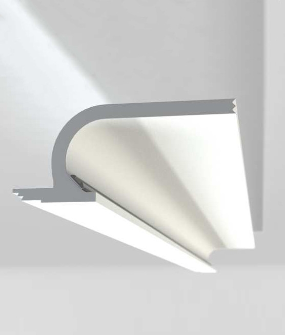 Recessed Plaster Lighting Profile For Wall Washing Effect - Wall Wash Light Fittings