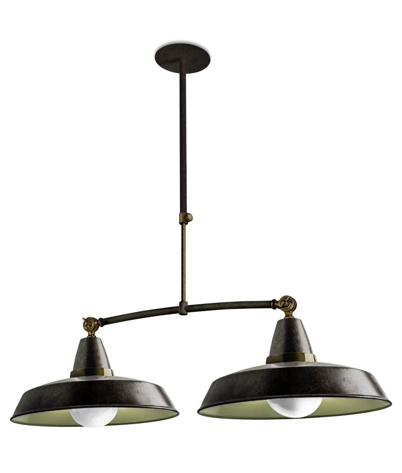 Vintage Style Twin Pendants on a Trapeze Suspension