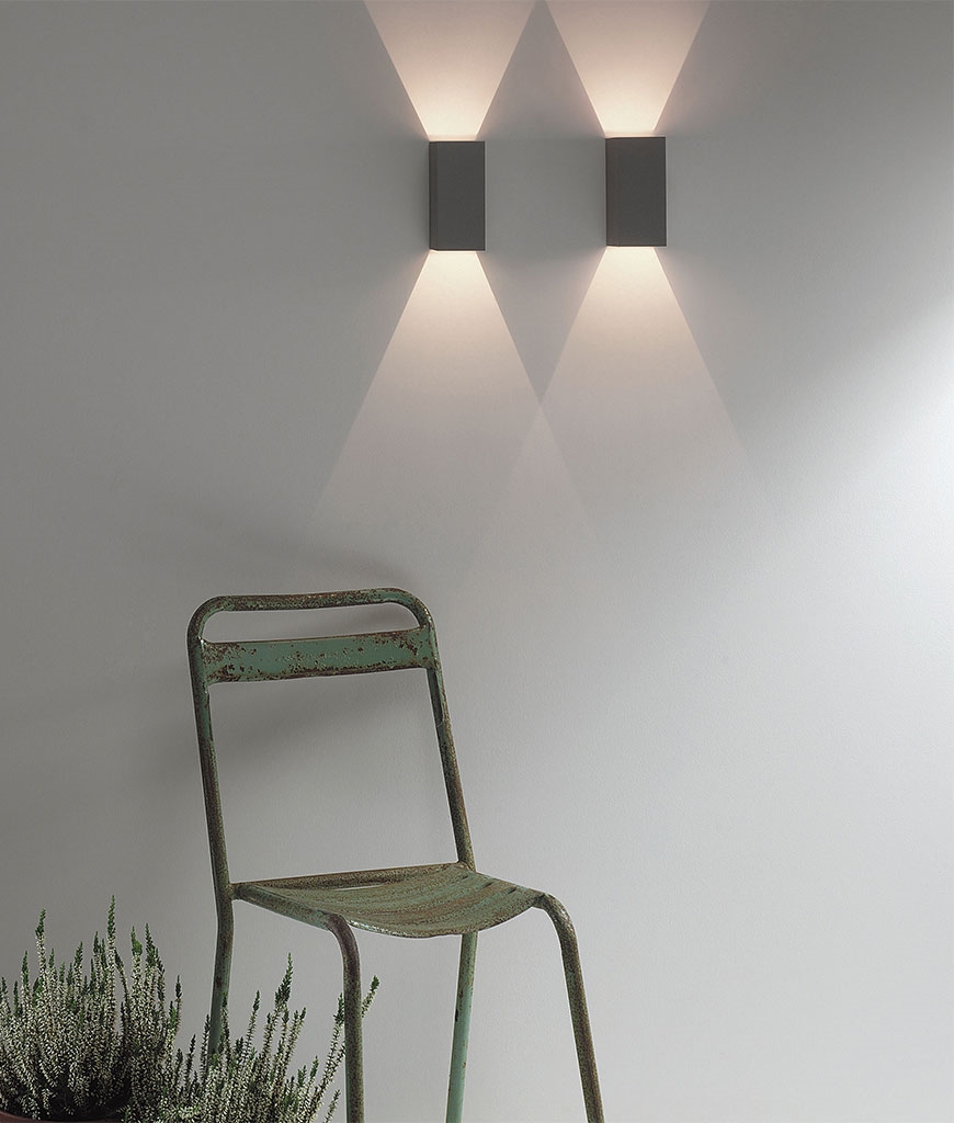 Led Up Down Exterior Ip65 Wall Light With Crisp White And Led Up Down Wall Wash Light In Three Colours