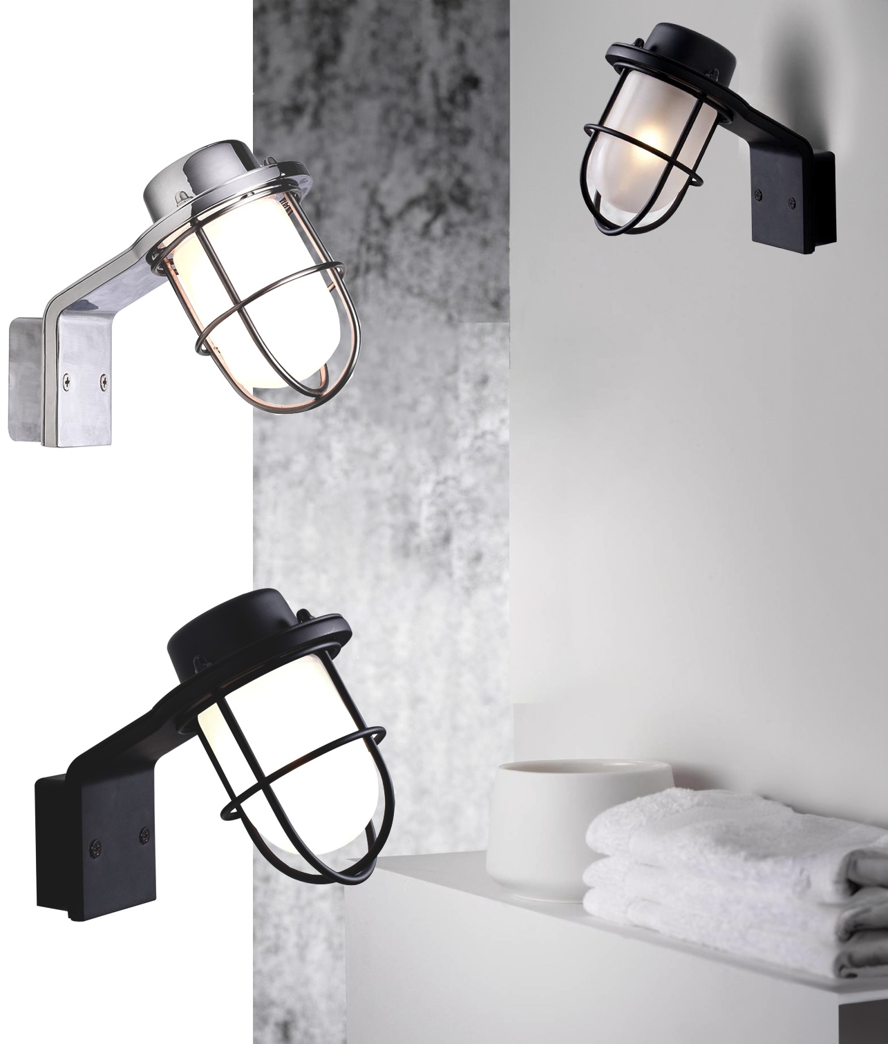IP44 Contemporary Marine Style Fisherman Wall Light Bathrooms Or
