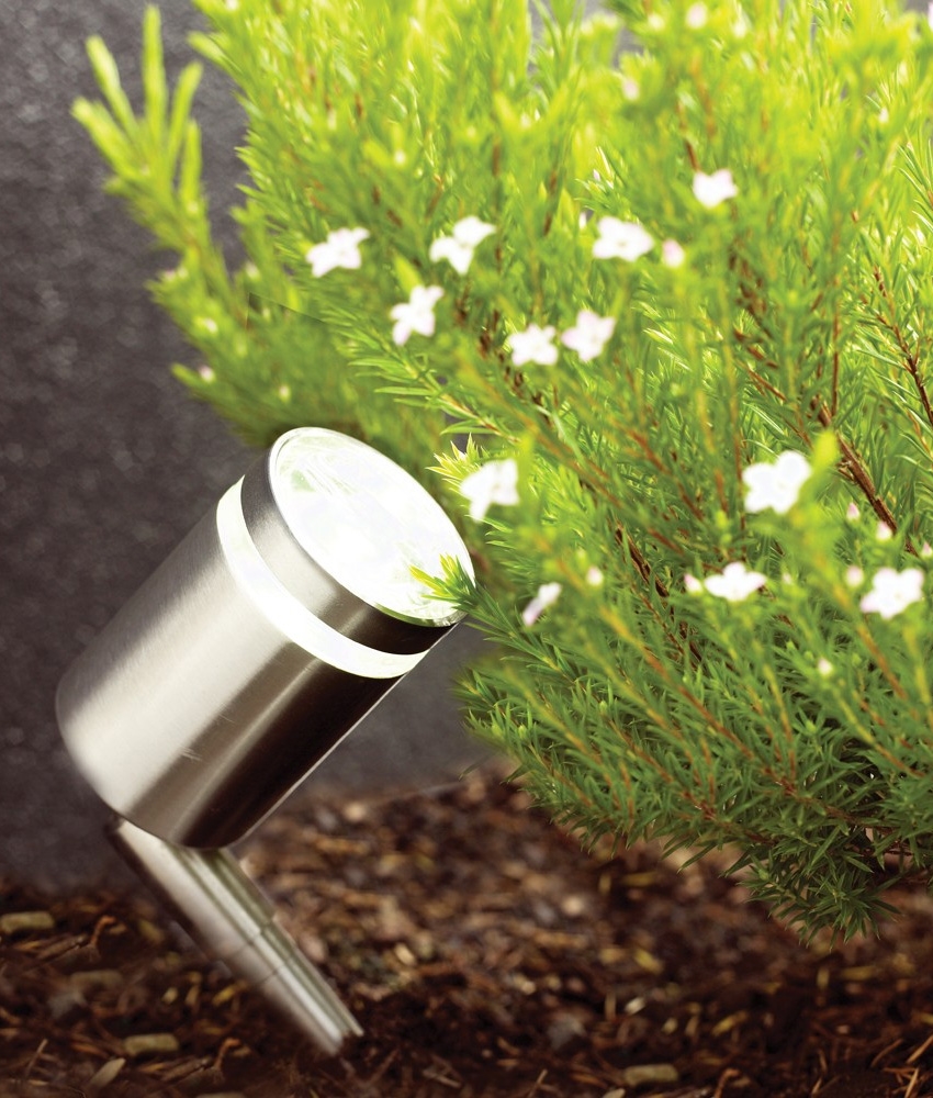 Compact Stainless Steel LED Spike Light - small enough to be installed