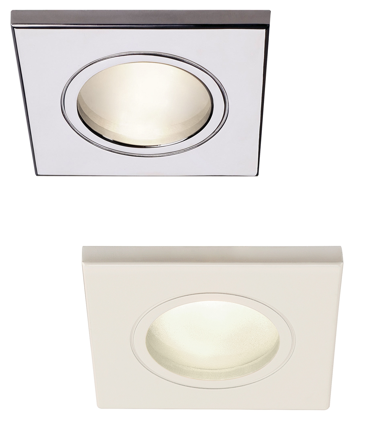 Square Recessed Soffit Light Uses Mains Gu10 Lamps In White Or Chrome Square Recessed Soffit Light Uses, Outdoor Soffit Lights Square