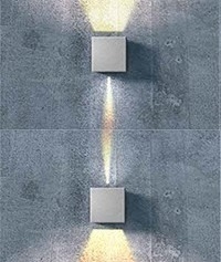 Square Up & Down Wall Light - Adjustable Beam