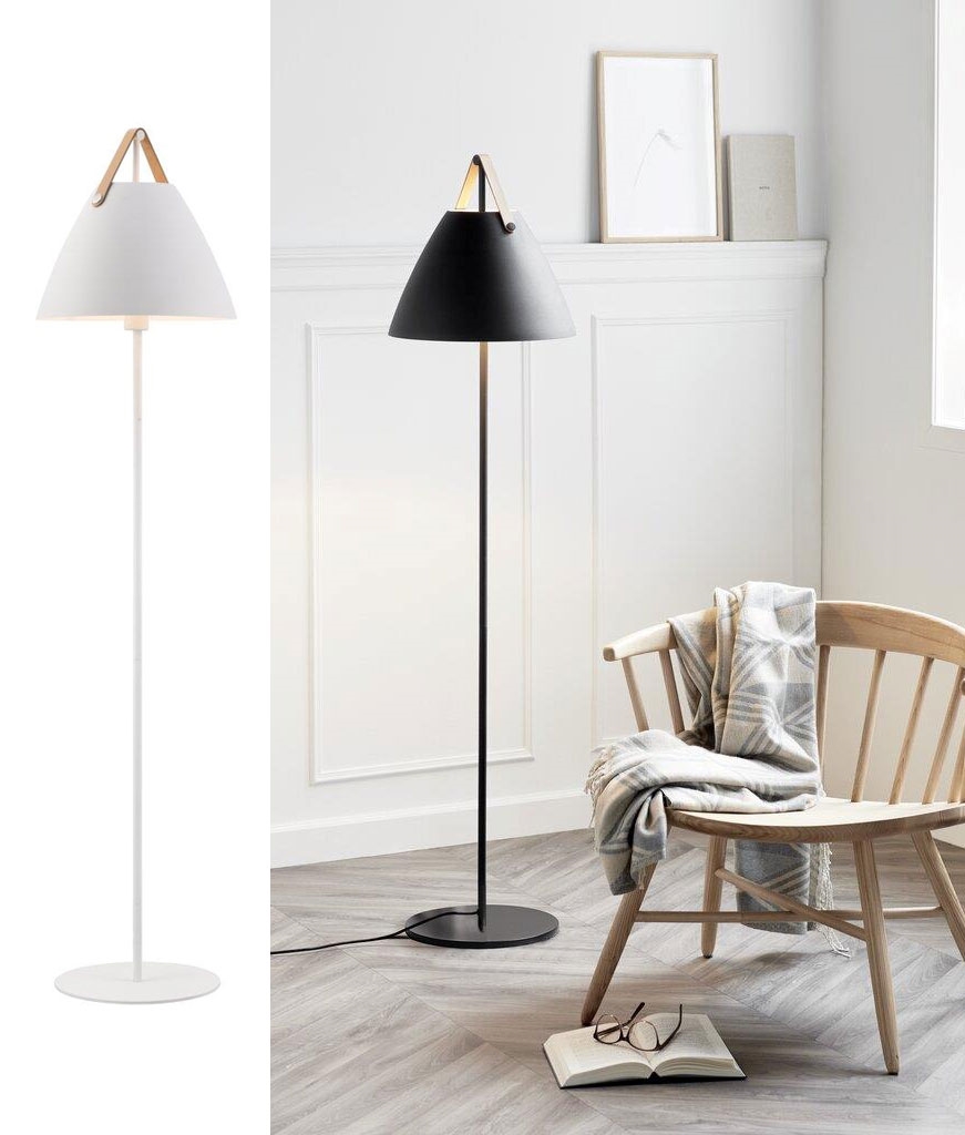 Leather floor lamp discount