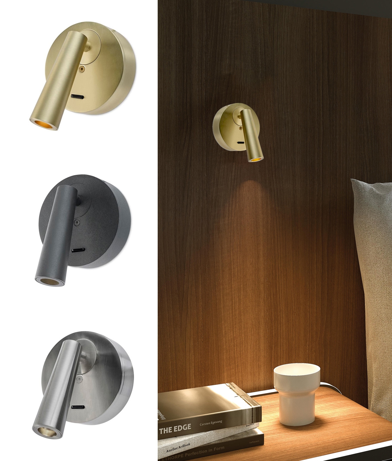 Adjustable LED Bedside Reading Light – Energy-Efficient Warm Lighting