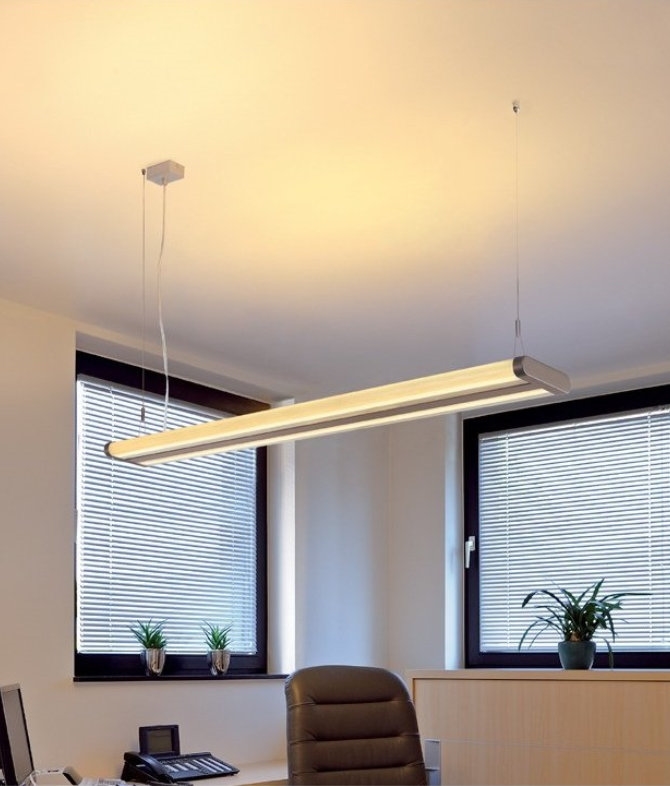 Modern Fluorescent Suspension Light - Slim Profile