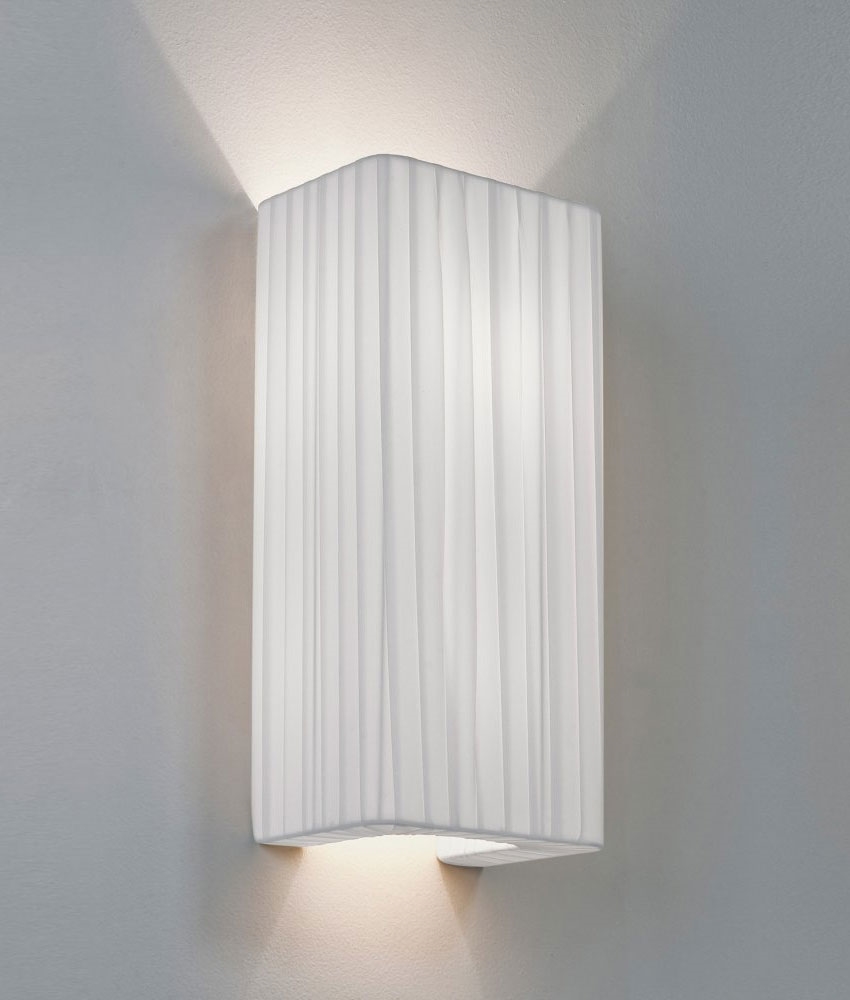 Simple Fabric Wall Light - Tall Shade - Up & Down Lighting