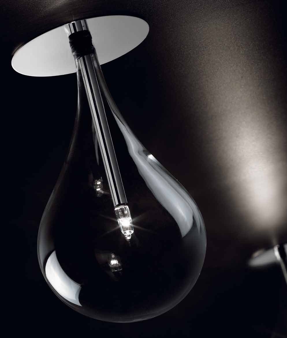 Alma Drop Glass Led Flush Ceiling Light