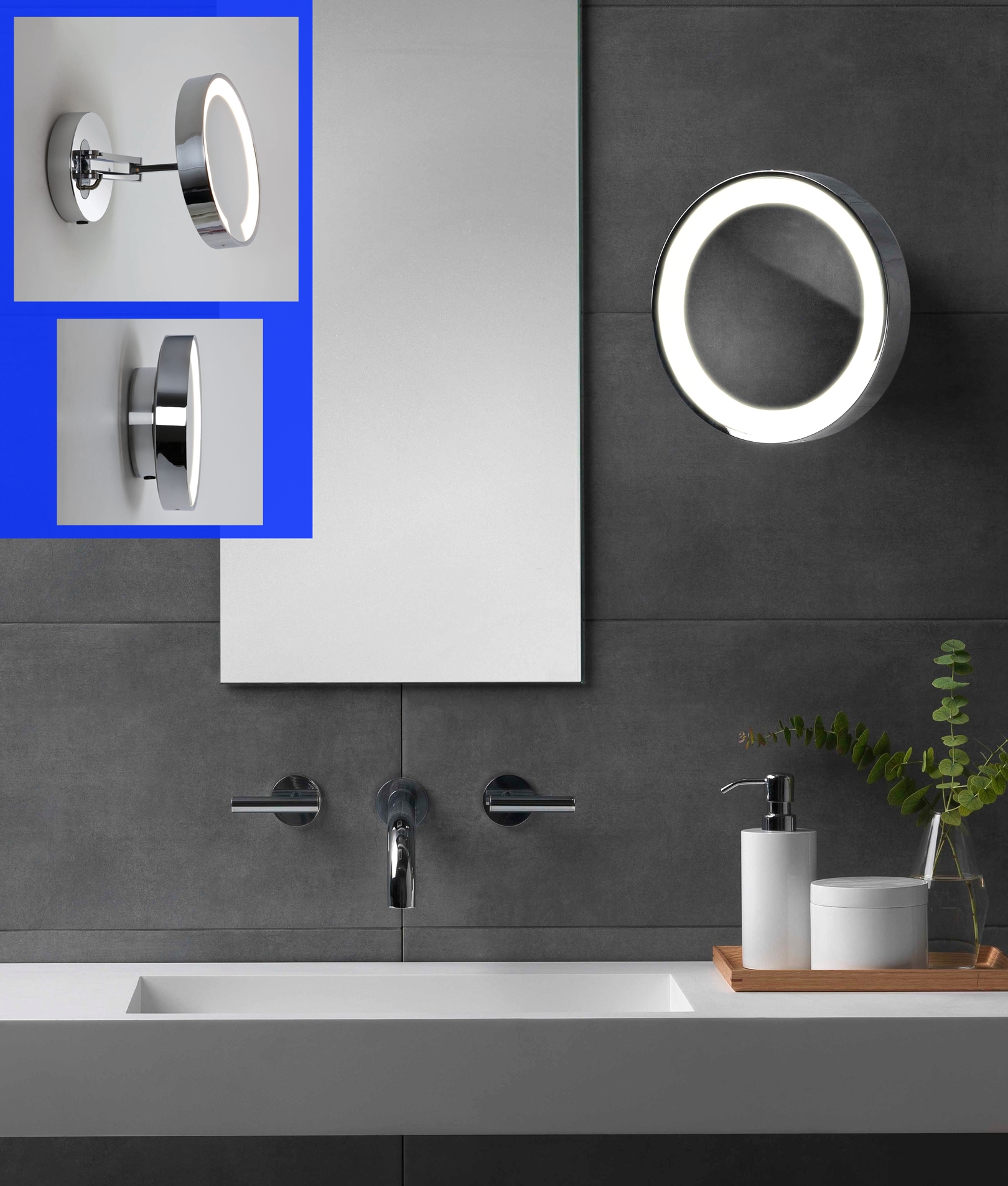 Finest Vanity Mirror Fully Adjustable Wall Mounted Bathroom Shaving Mirror 5x Magnification Finest Vanity Mirror Fully Adjustable Wall Mounted Bathroom Shaving Mirror 5x Magnification