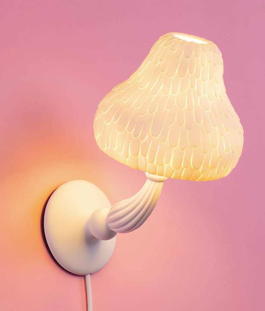 White Wall Light in the Shape of a Mushroom by Seletti