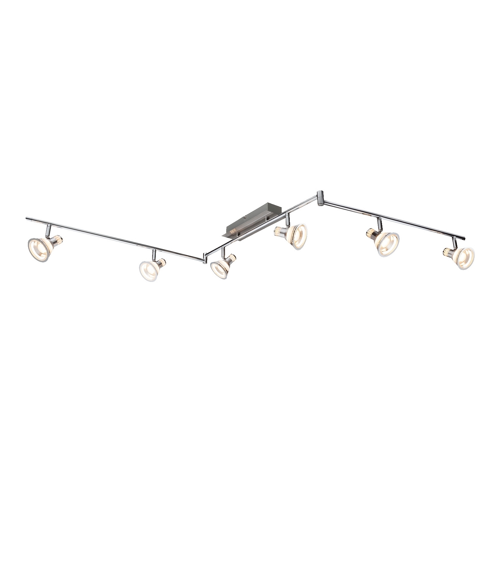 Led 6 Light Adjustable Spot Bar In Chrome
