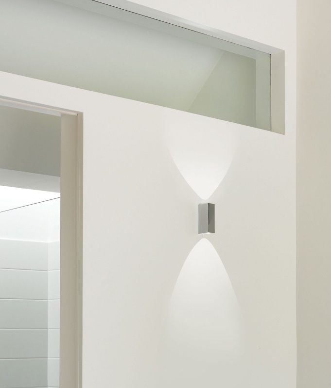 Led Up And Down Matt Silver Wall Light Ip44 Rated Led Up And Down Matt Silver Wall Light Ip44 Rated