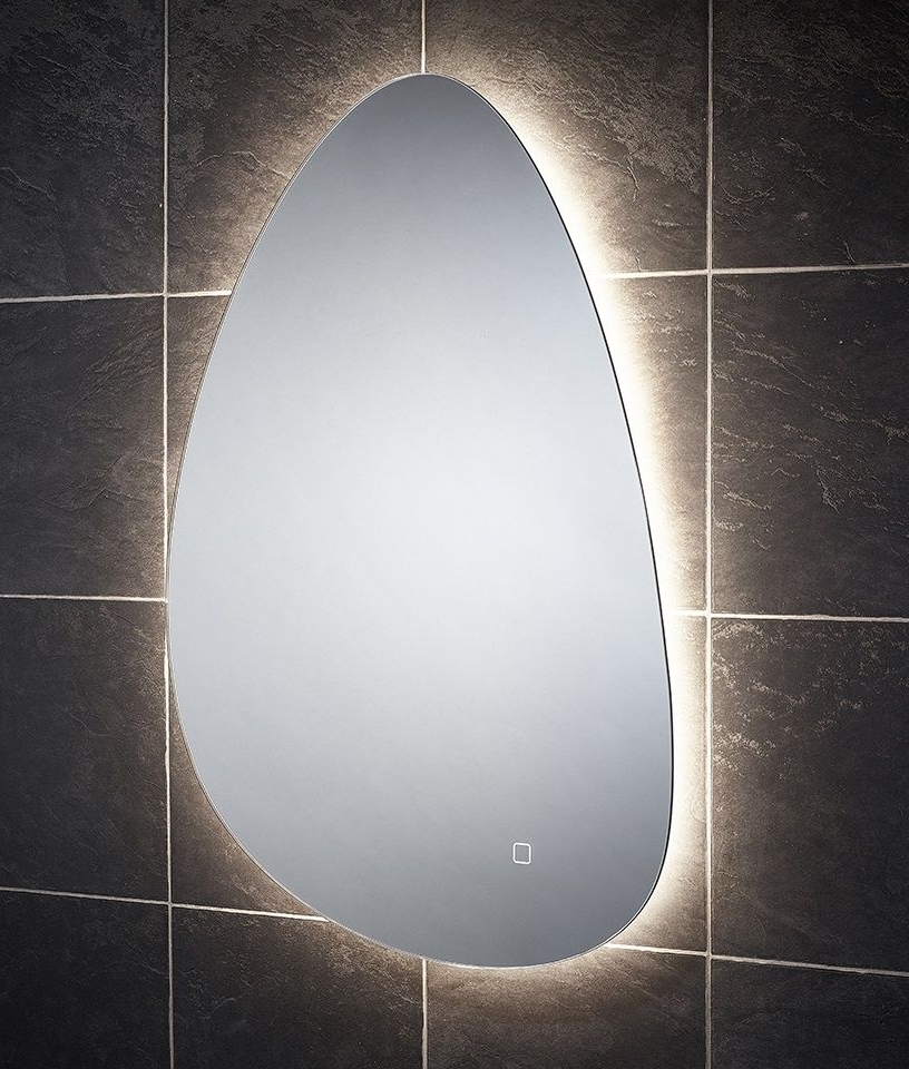 Cct Teardrop Backlit Led Bathroom Mirror, Unusual Bathroom Mirrors With Lights