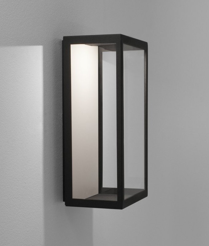 LED Black Exterior Wall Light H:320mm