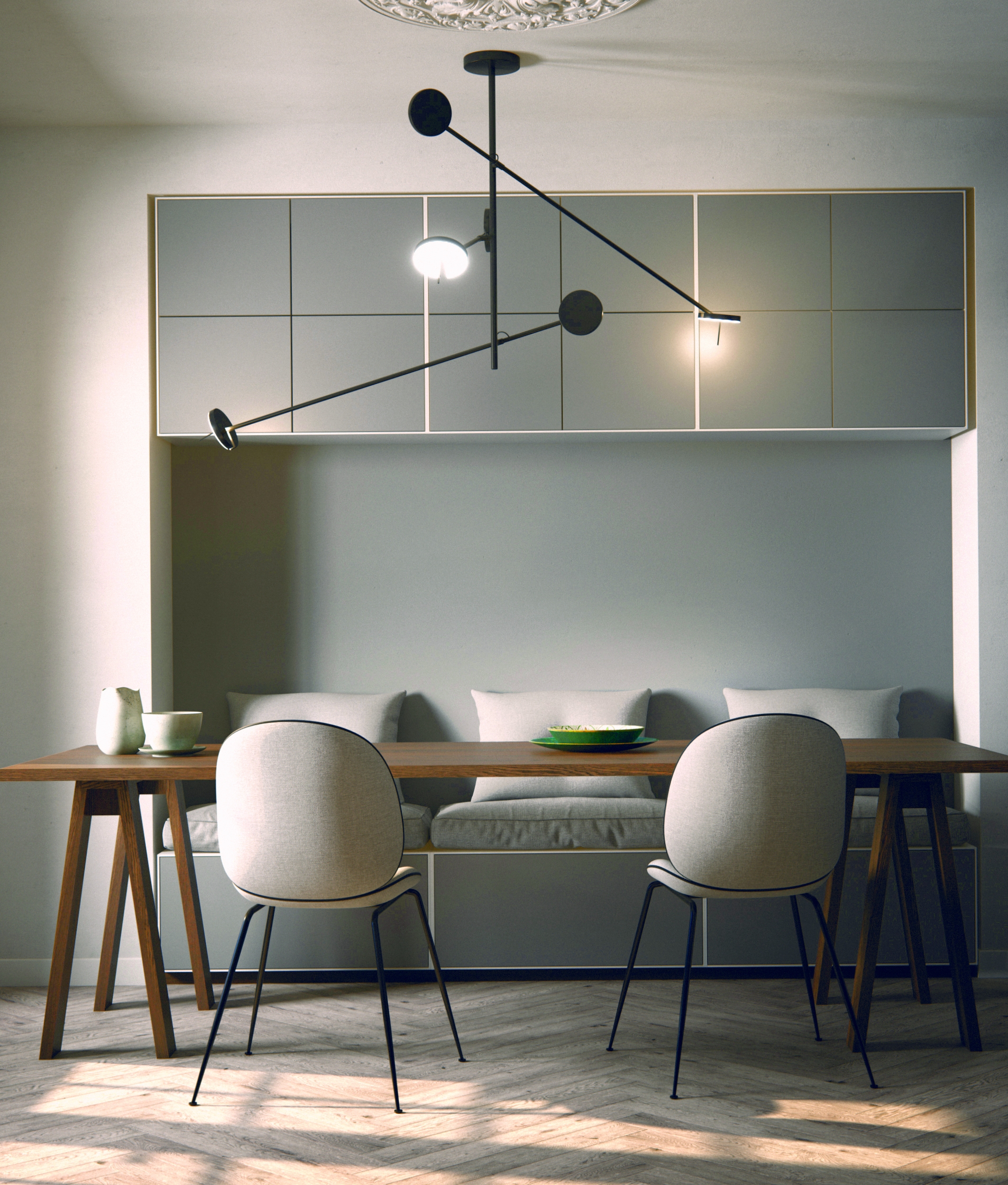 LED Counterbalanced Ceiling Light Dimmable and Adjustable