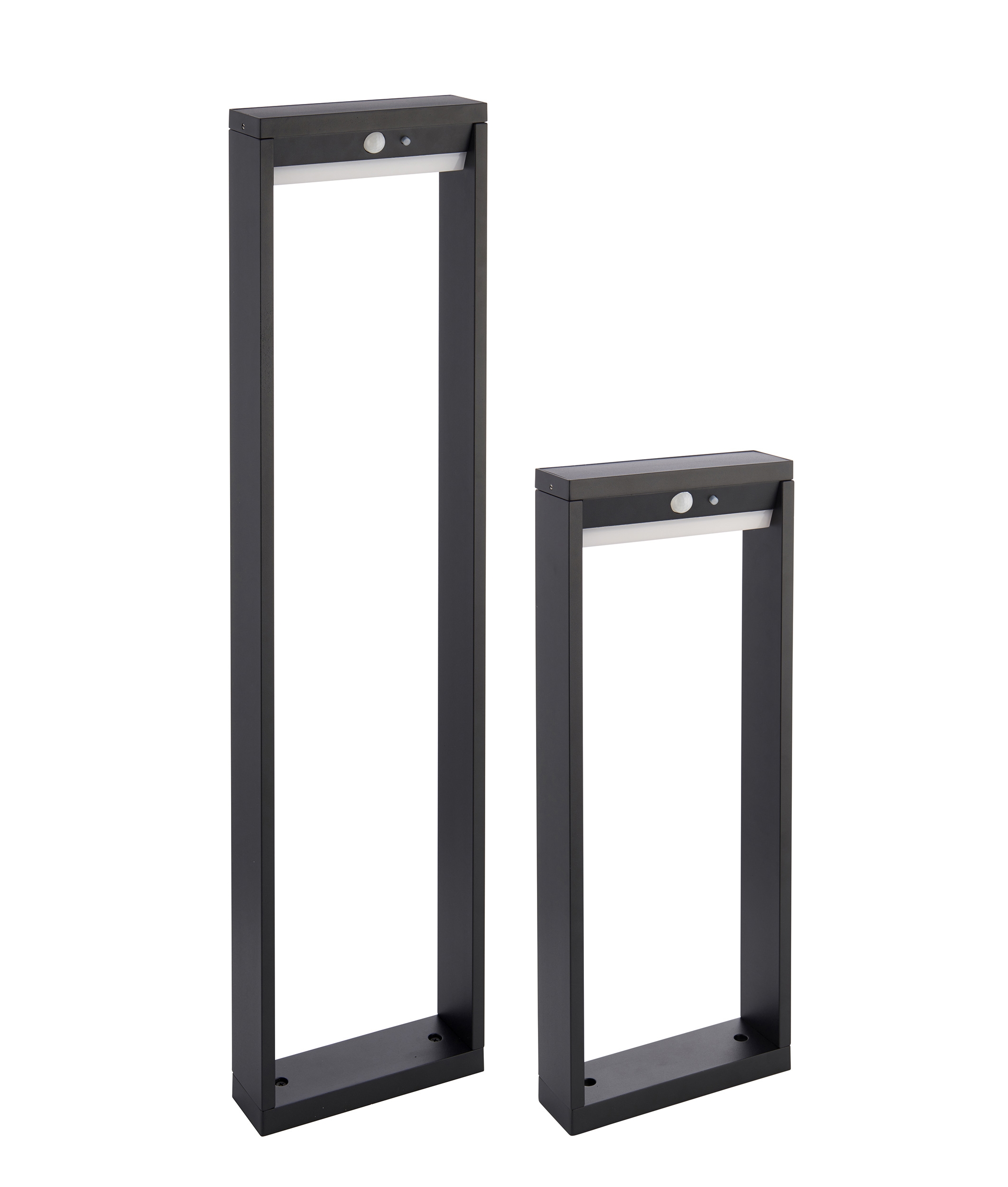 Solar Powered IP44 Short Bollard & Post Light Photocell & Motion Sensors