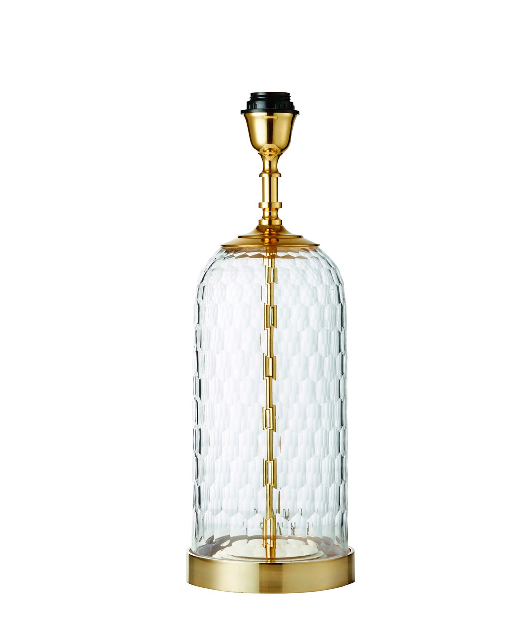 Cut Glass and Brass Base Table Lamp with Choice of Shades